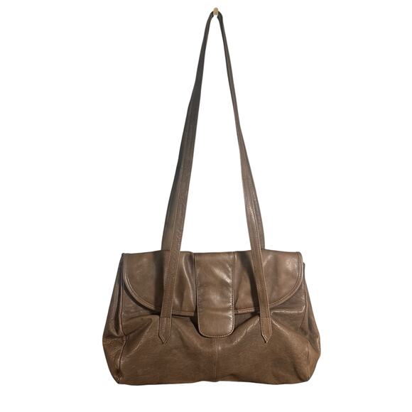 Handmade Leather Crossbody Shoulder Bag Brown Slouchy Satchel – Some Fading - Picture 1 of 15